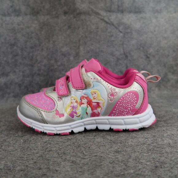Disney Shoes Toddler 11 Sneaker Princess Pink Hearts Character Kids Girls Active - Picture 6 of 14